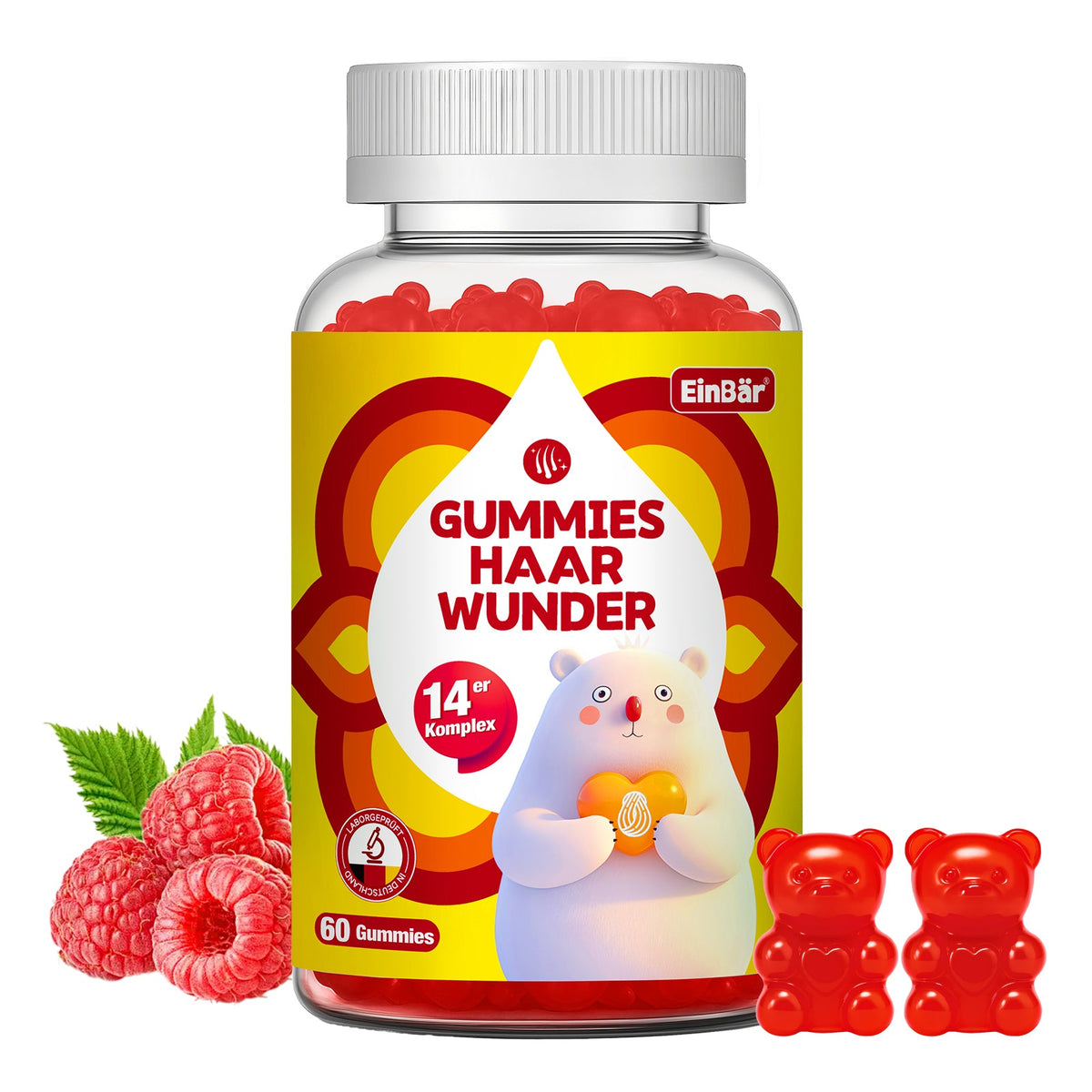 EinBär Haar Gummies – Nährwerttabelle mit %NRV