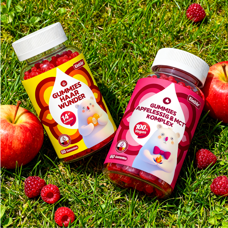 EinBär Set Apfelessig Gummies und Haar Gummies – Produktbild