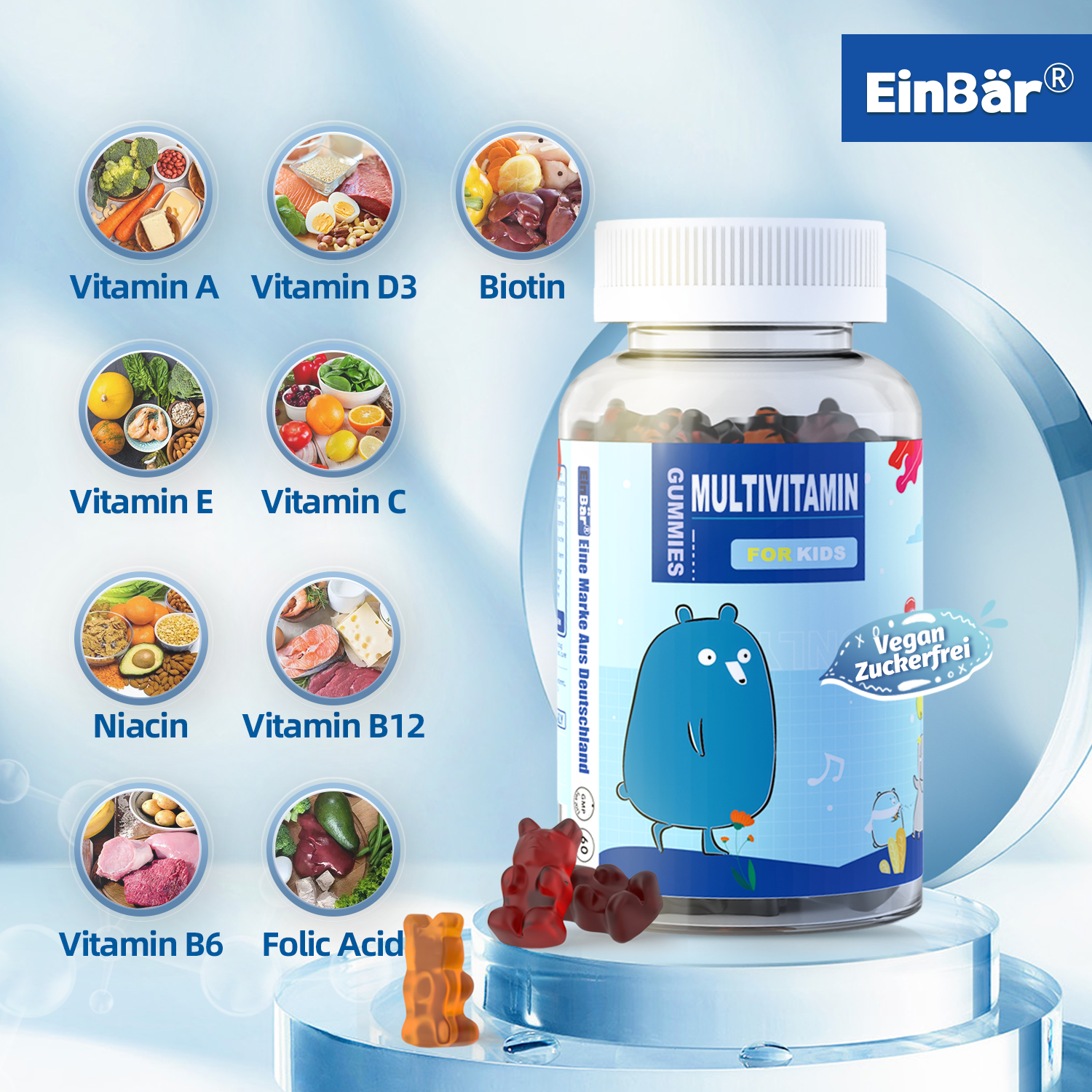 EinBär Multivitamin Vegan Sugar-Free Gummy